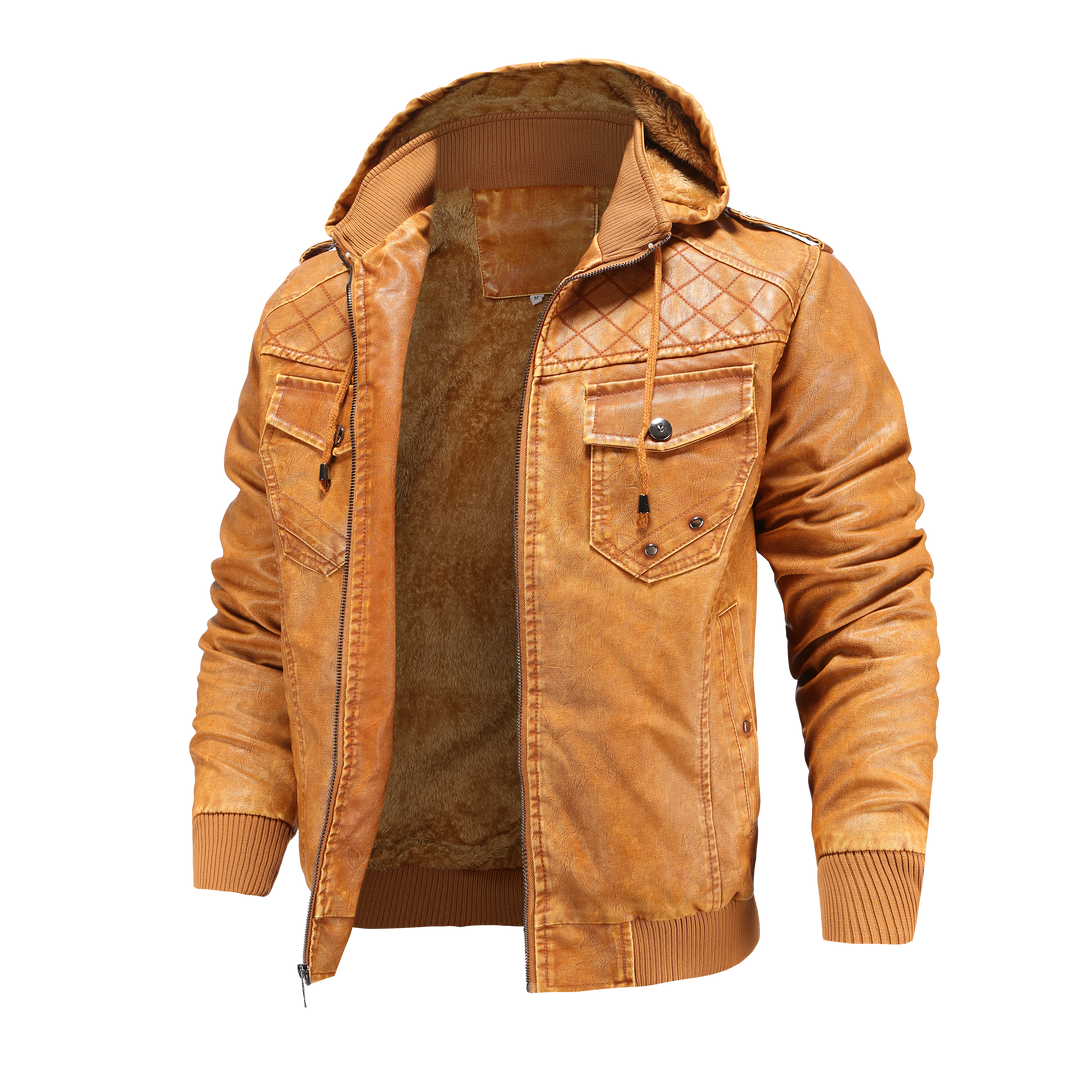 Mens Bomber Coat Waterproof Hooded