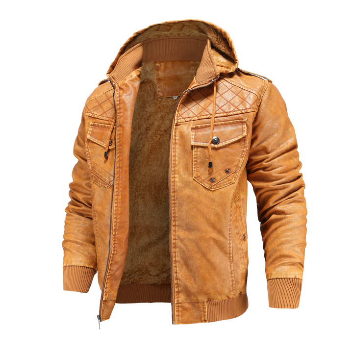 Mens Bomber Coat Waterproof Hooded