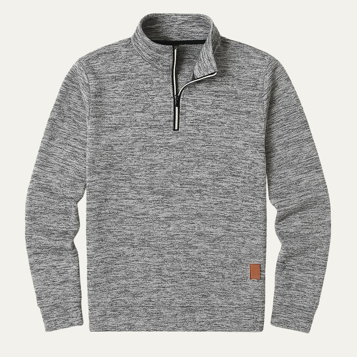 Mens Half Zip Fleece Pullover Jumper Casual Fit - BritishMode