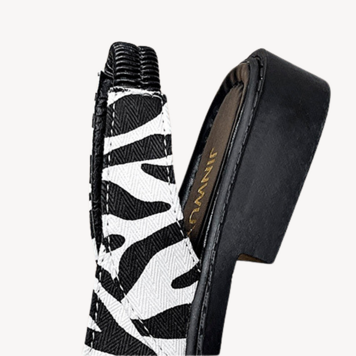 Womens Leather Sandals Square Toe