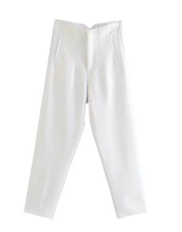 Womens High-Waisted Work Trousers Classic Fit