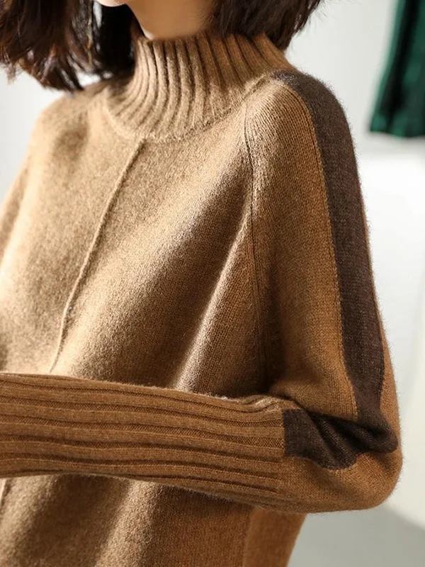 Womens Sweater Dress Cable Knit Turtleneck Warm Fit - BritishMode