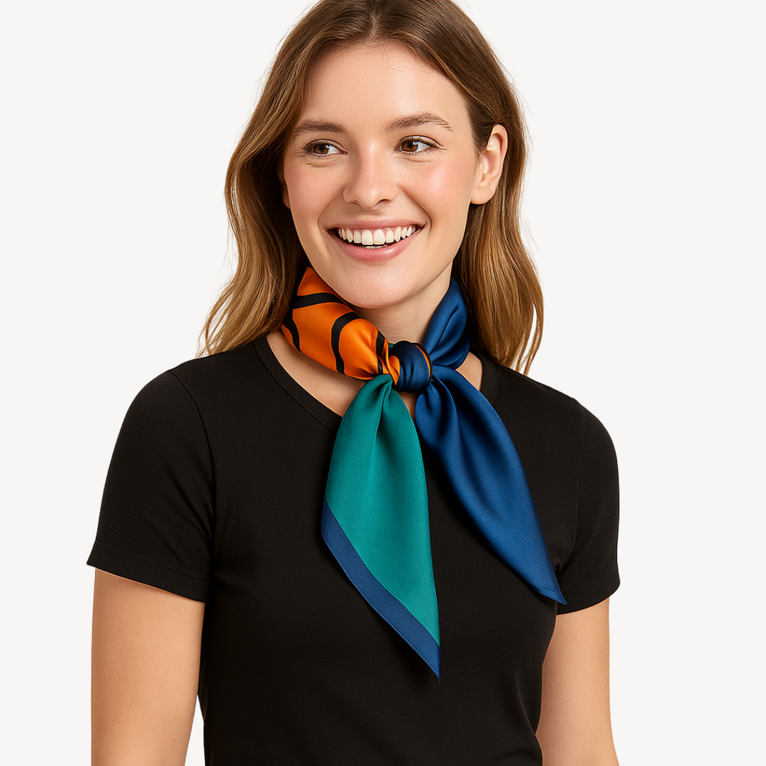Womens Silk Scarf Printed Lightweight