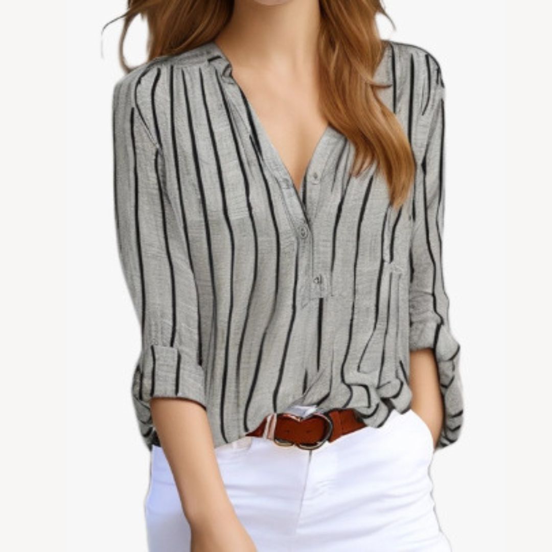 Womens Cotton Blend Shirt Relaxed Fit