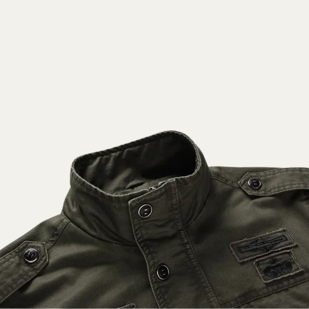 Mens Cargo Jacket Cotton Pockets Trendy Fit
