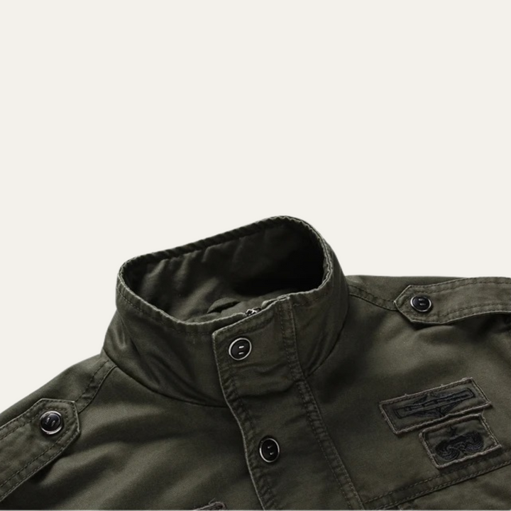 Mens Cargo Jacket Cotton Pockets Trendy Fit