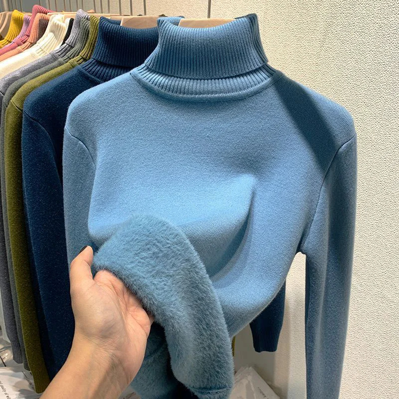 Womens Winter Sweater Fleece Lined Cozy Fit