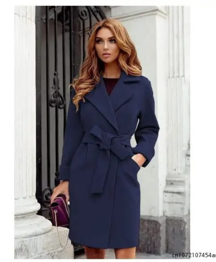 Womens Waterproof Coat with Belted Waist Classic Fit - BritishMode