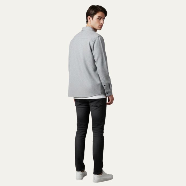 Mens Quilted Shacket Textured Fit