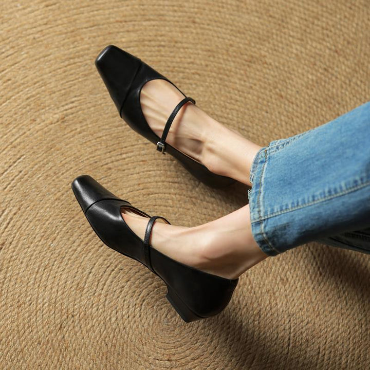 Womens Genuine Leather Pumps Classic Fit