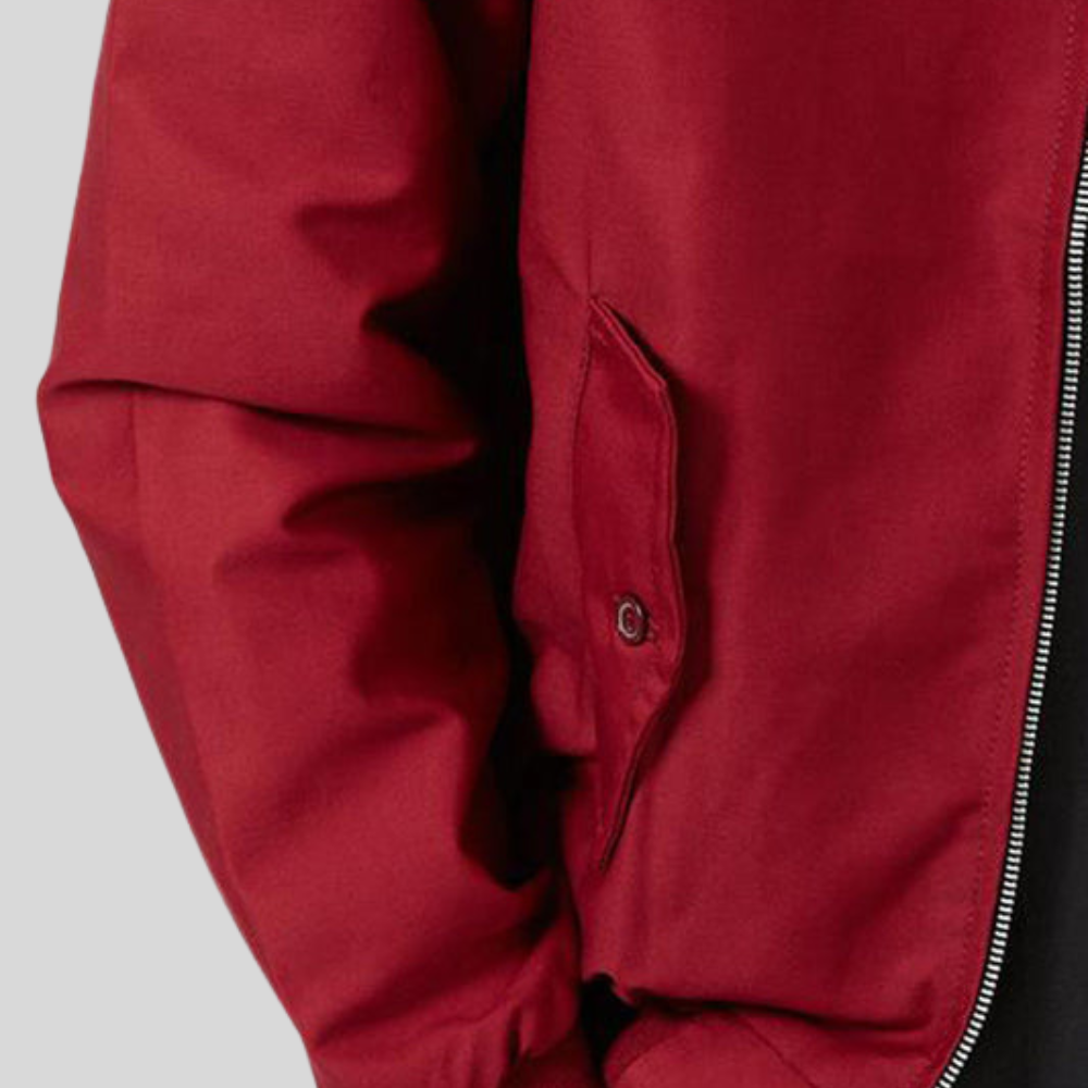 Mens Harrington Jacket Zip Front Classic Fit
