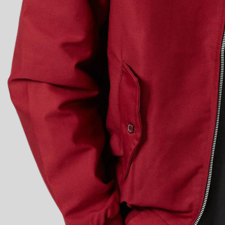 Mens Harrington Jacket Zip Front Classic Fit