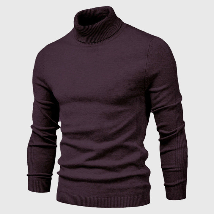 Mens Turtleneck Jumper Soft Knit Washable Layering