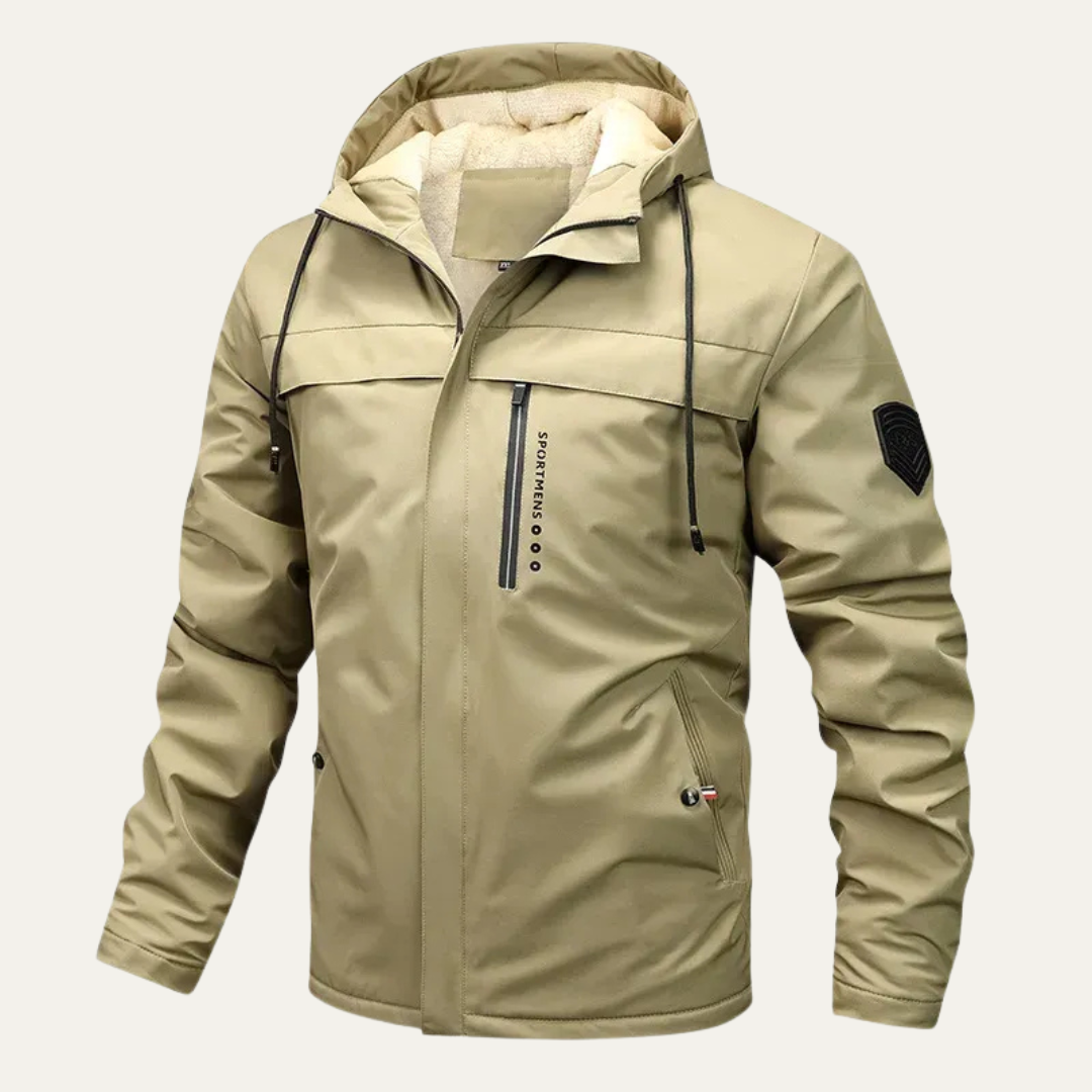 Mens Insulated Hooded Parka with Plush Lining