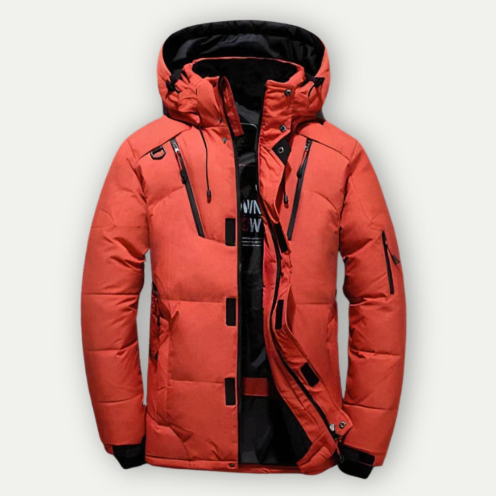 Mens Quilted Insulated Puffer Jacket with Hood
