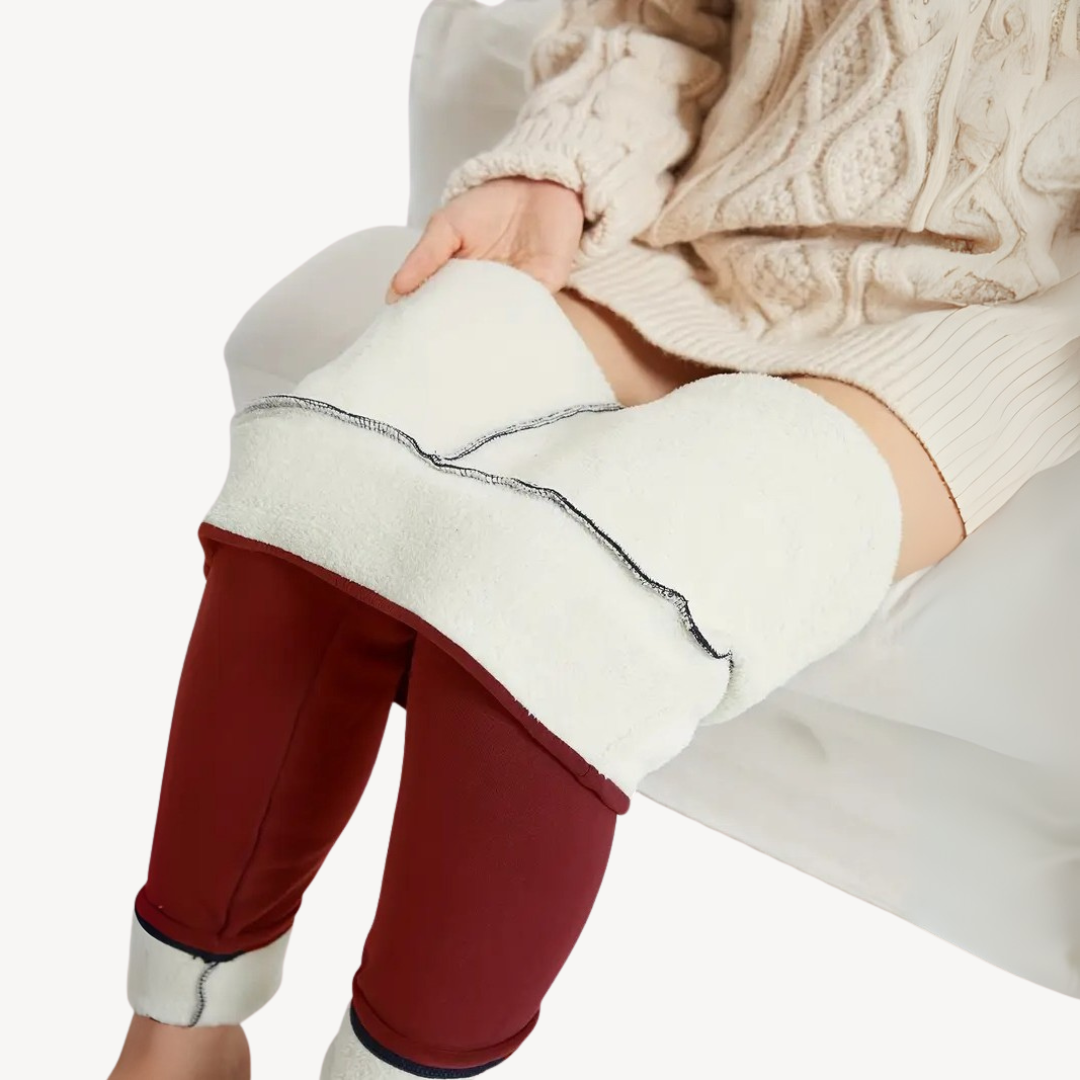 Womens Leggings with Fleece Lining Slim Fit