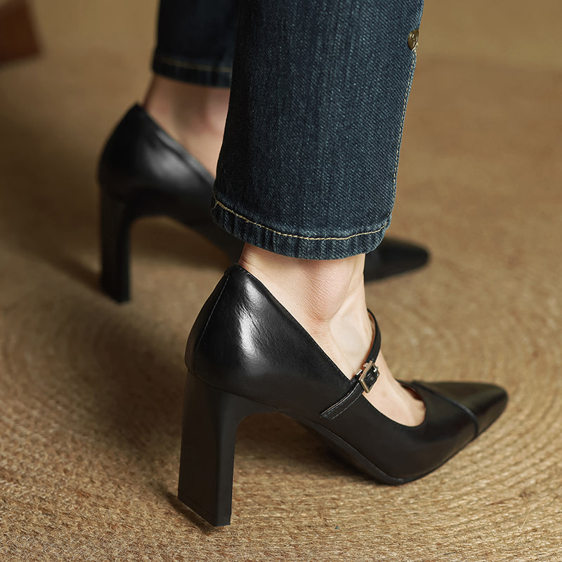 Womens Heels Genuine Leather Classic Fit
