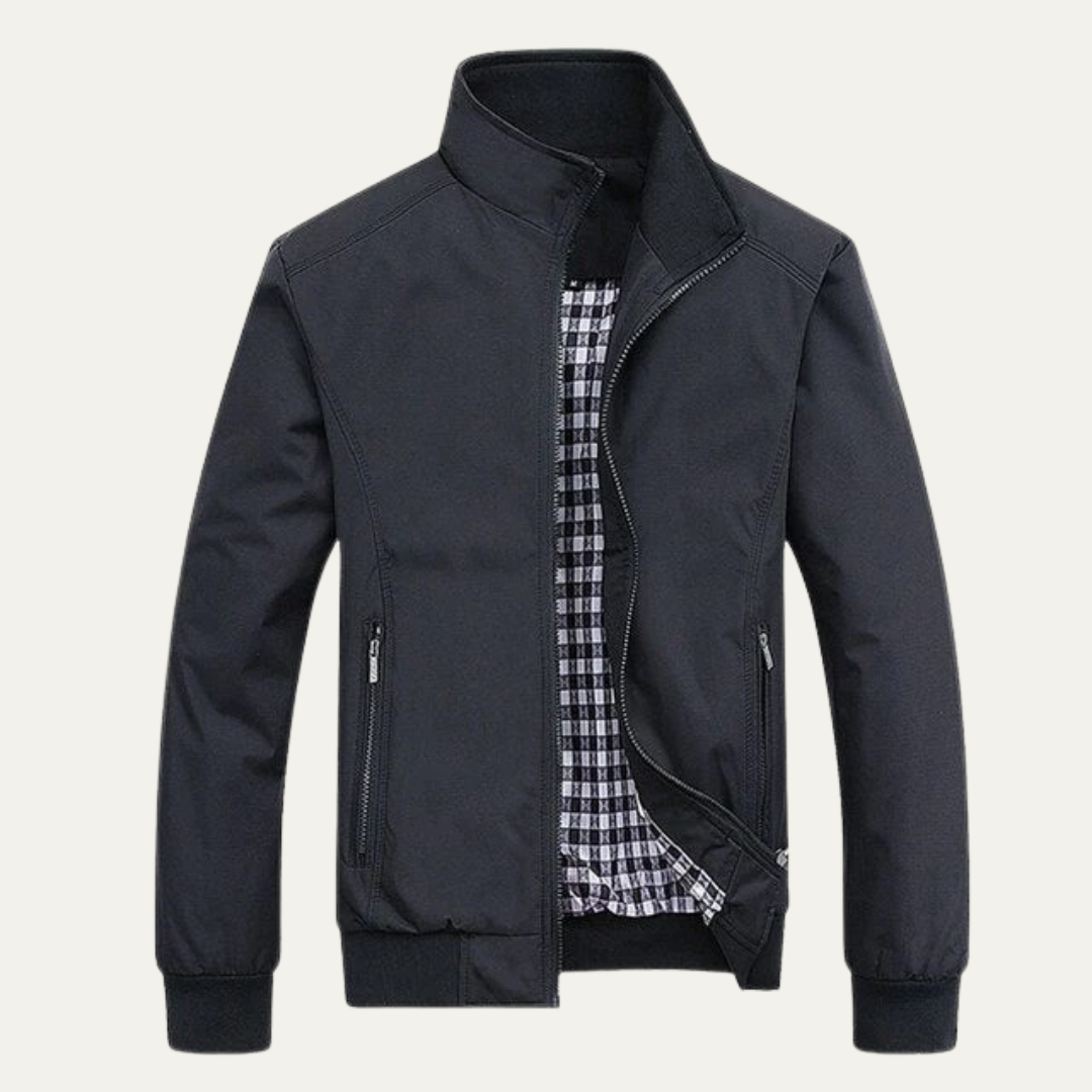 Mens Bomber Jacket Lightweight Plaid Lined Summer
