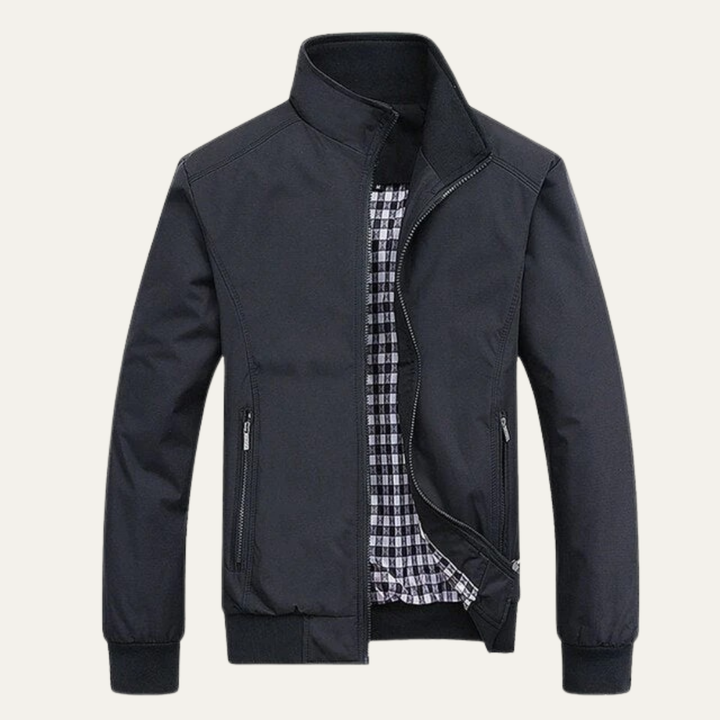 Mens Bomber Jacket Lightweight Plaid Lined Summer