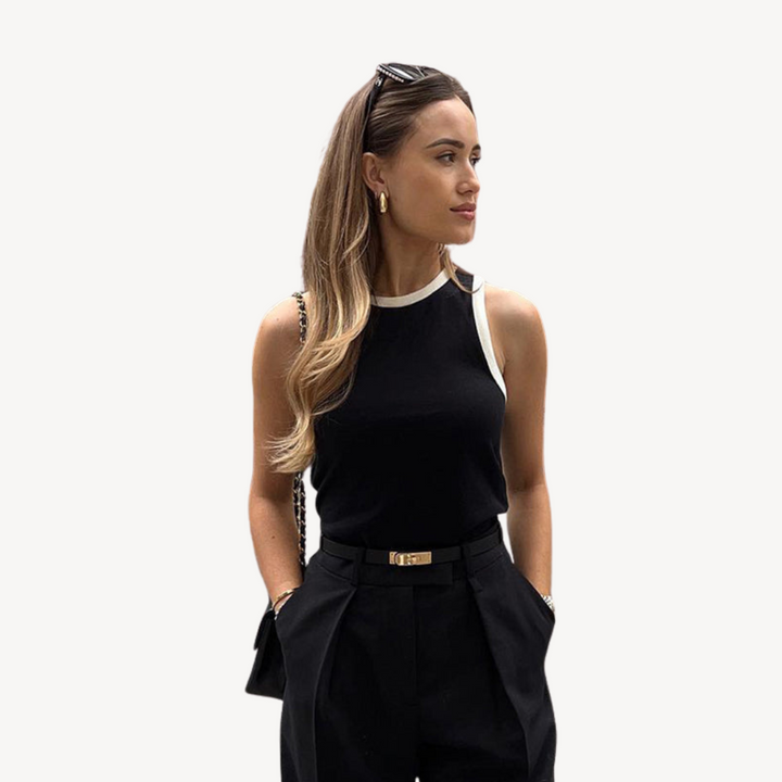 Womens Faux Leather Belt with Buckle Classic Fit