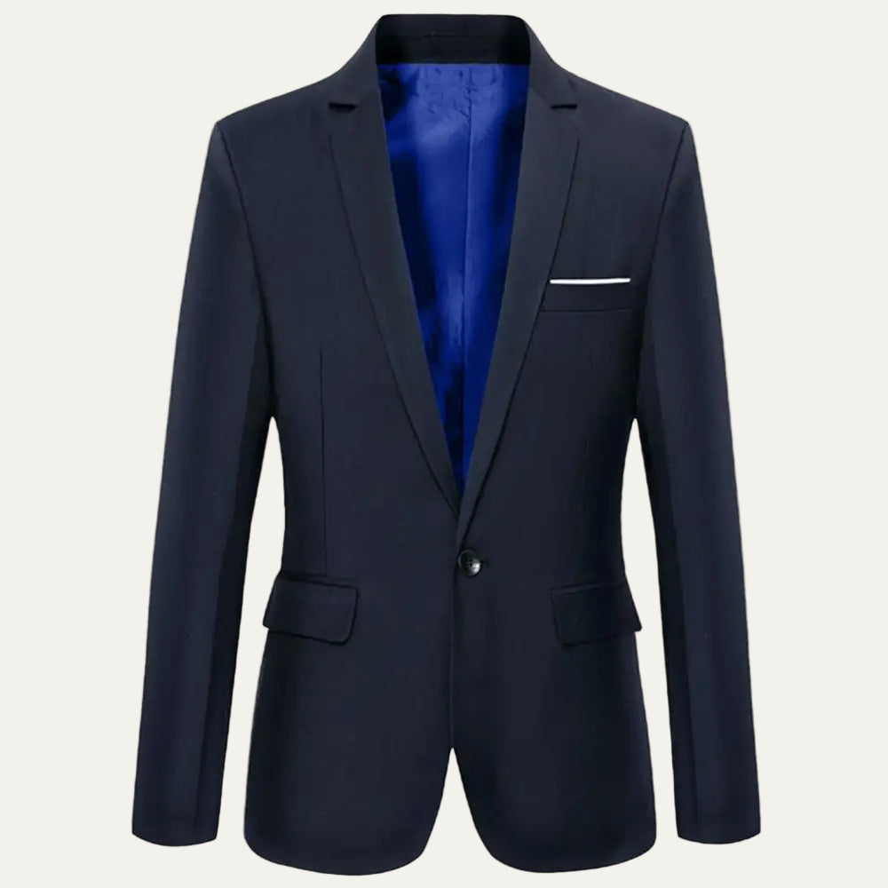 Mens Slim Fit Blazer Coat with Lapel Collar
