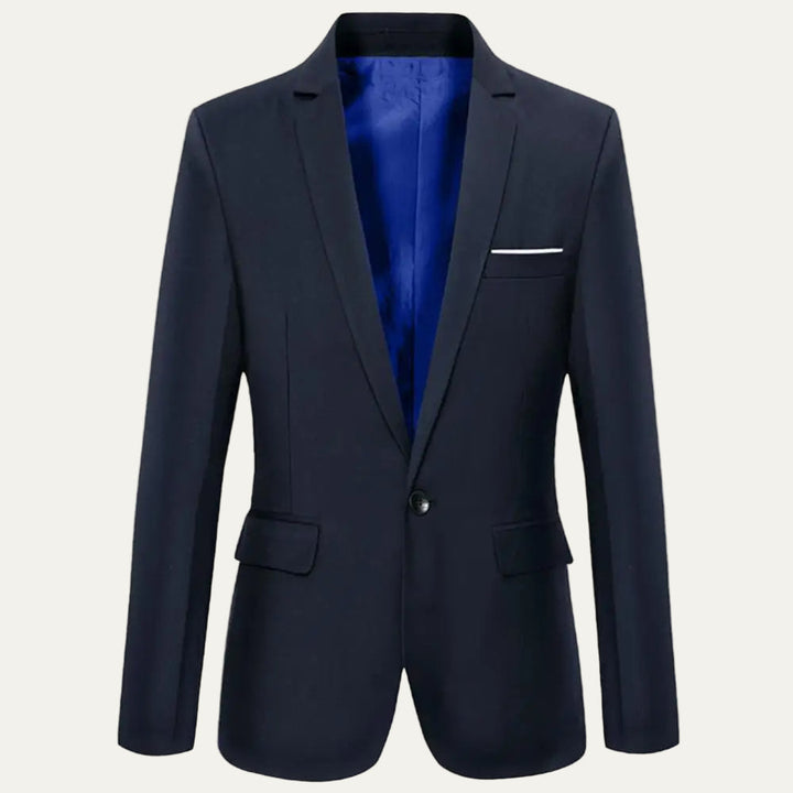 Mens Slim Fit Blazer Coat with Lapel Collar