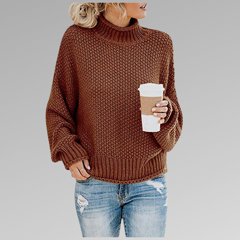 Womens Turtleneck Jumper Sweater Comfortable Fit