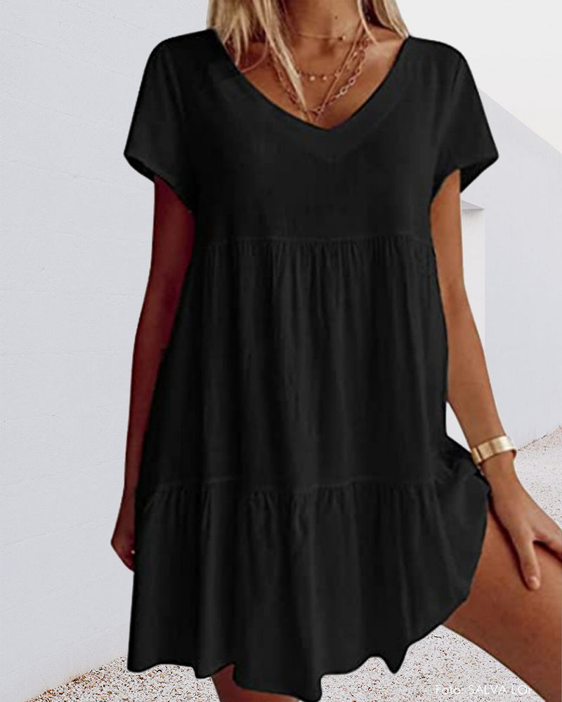 Womens Lightweight Summer Dress Short Sleeve