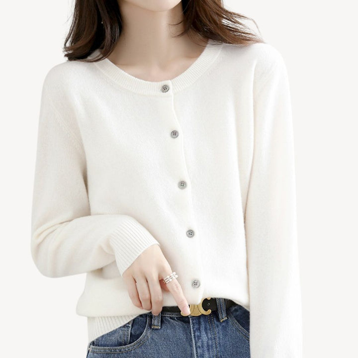 Womens Knit Cardigan with Button Front