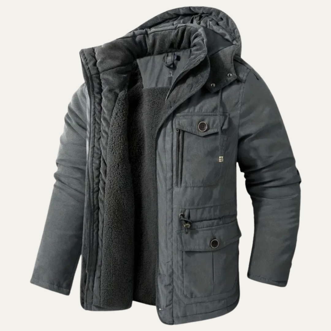 Mens Corduroy Utility Jacket Sherpa Collar