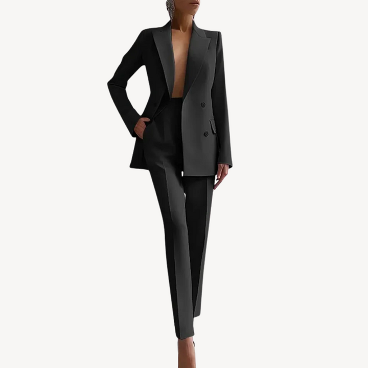 Womens Business Suit Set Fabric Tailored Fit