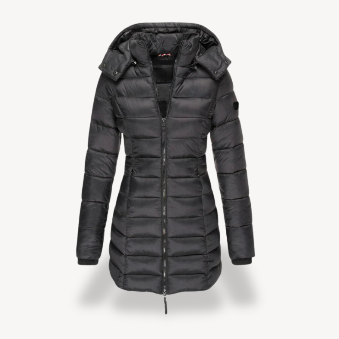 Womens Puffer Jacket Insulated Hooded Fit