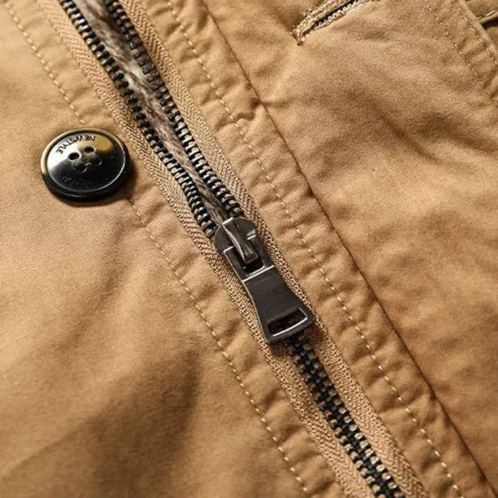 Mens Hooded Parka Jacket with Fleece Lining Winter Fit