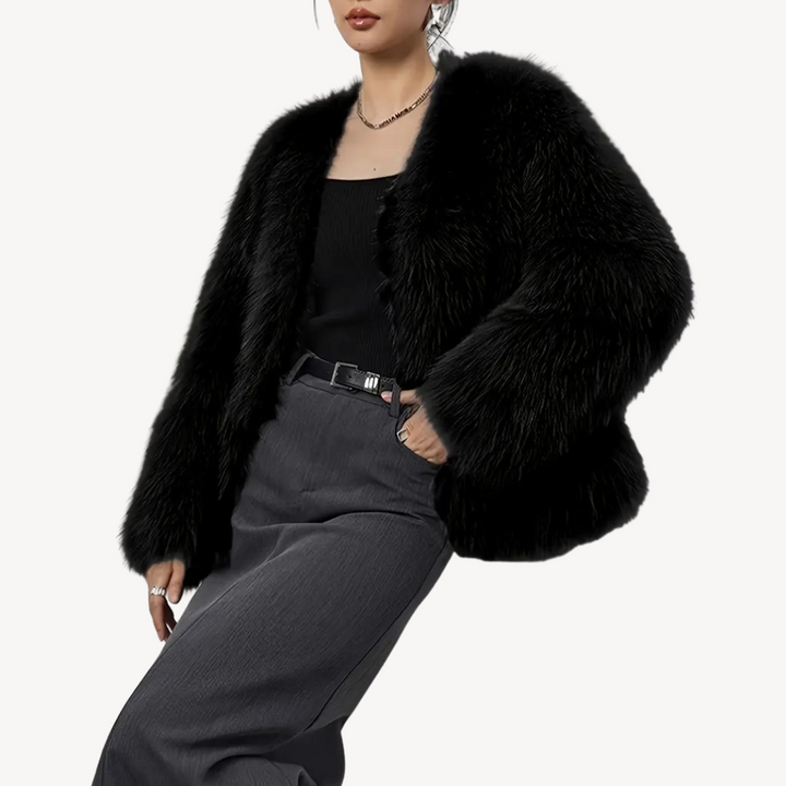Womens Winter Jacket Faux Fur Collar Insulated Fit