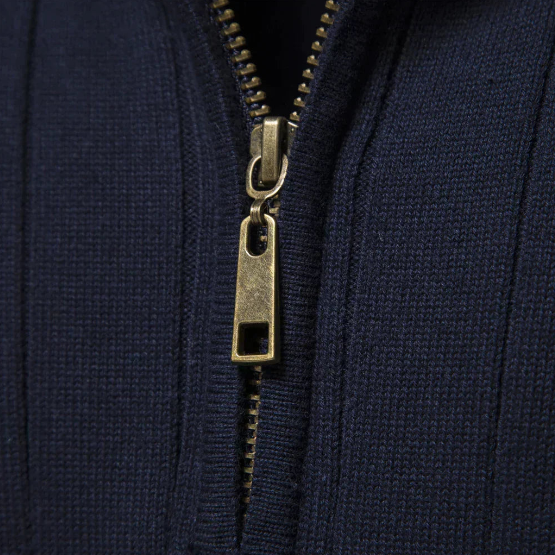 Mens Half-Zip Sweater Long Sleeve Knit