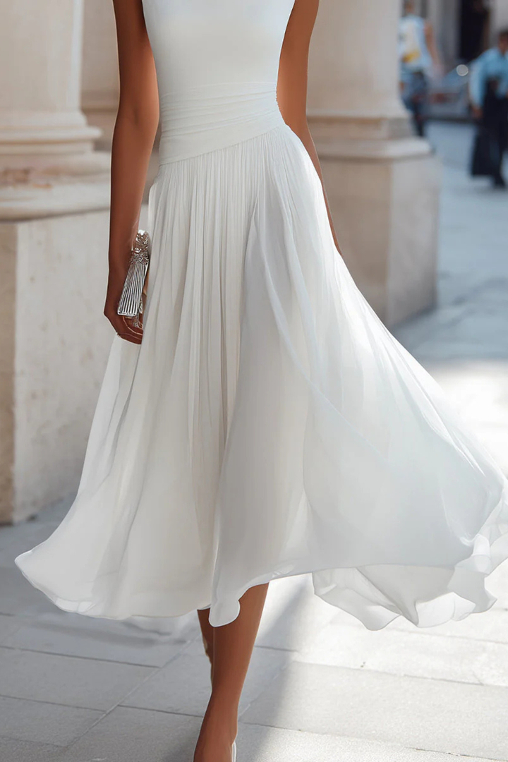 Womens Wedding Guest Dress Soft Fabric Elegant Fit