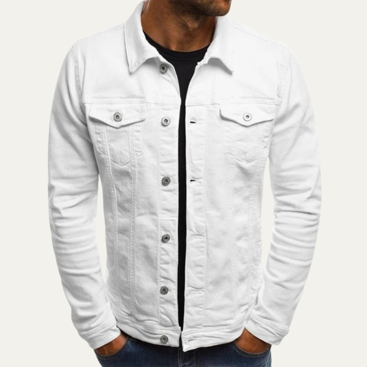 Mens Jacket Suede Style Button Front Stand Collar