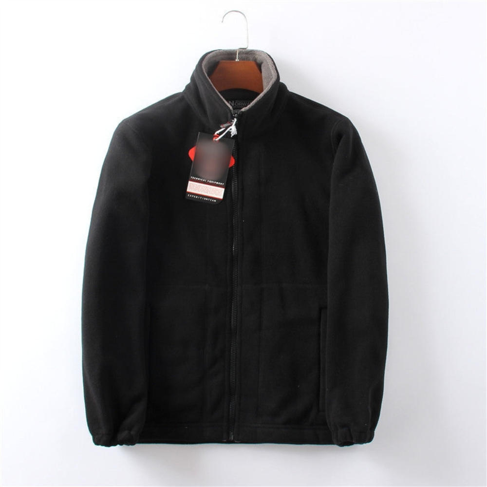 Mens Fleece Jacket Soft High Collar