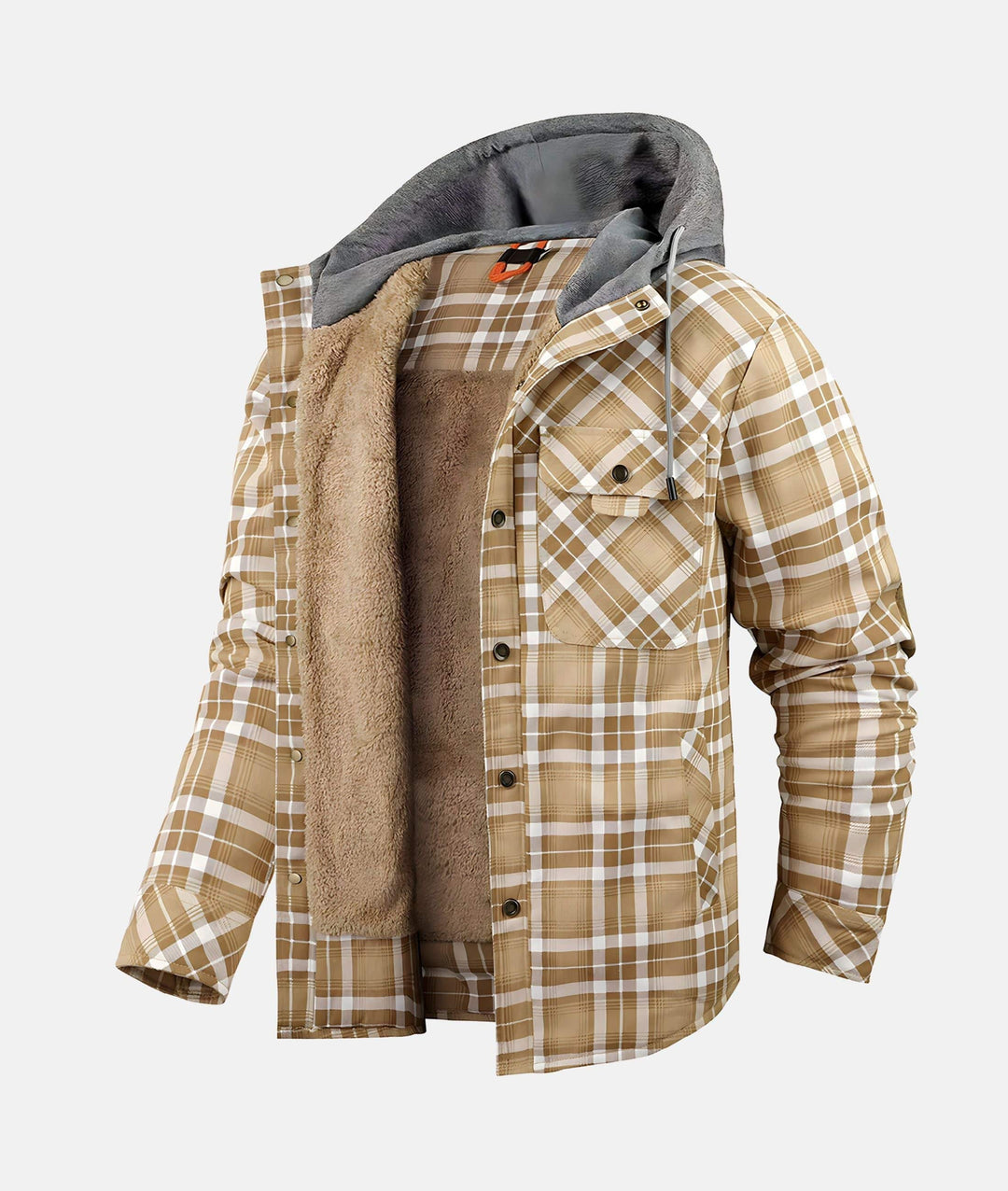 Mens Flannel Jacket Warm Insulated Winter