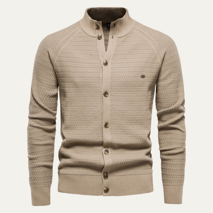 Mens Casual Knitted Cardigan Button-Up Style