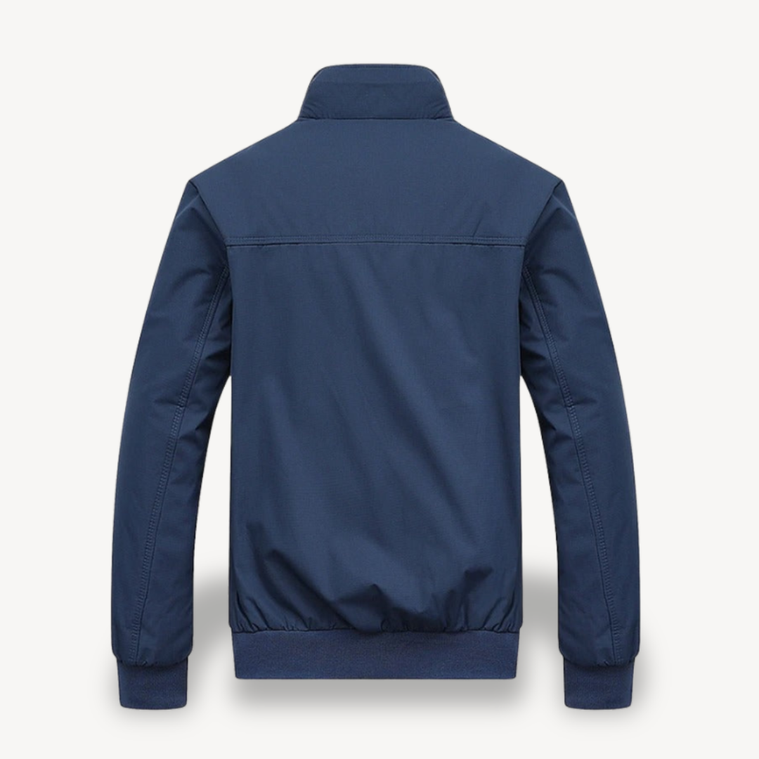 Mens Bomber Jacket Zip-Up Check Lining