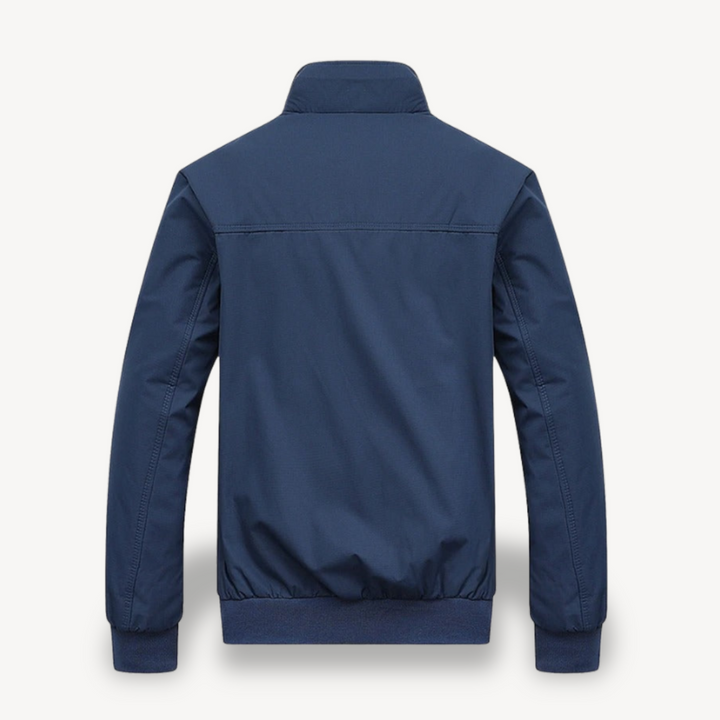 Mens Bomber Jacket Zip-Up Check Lining