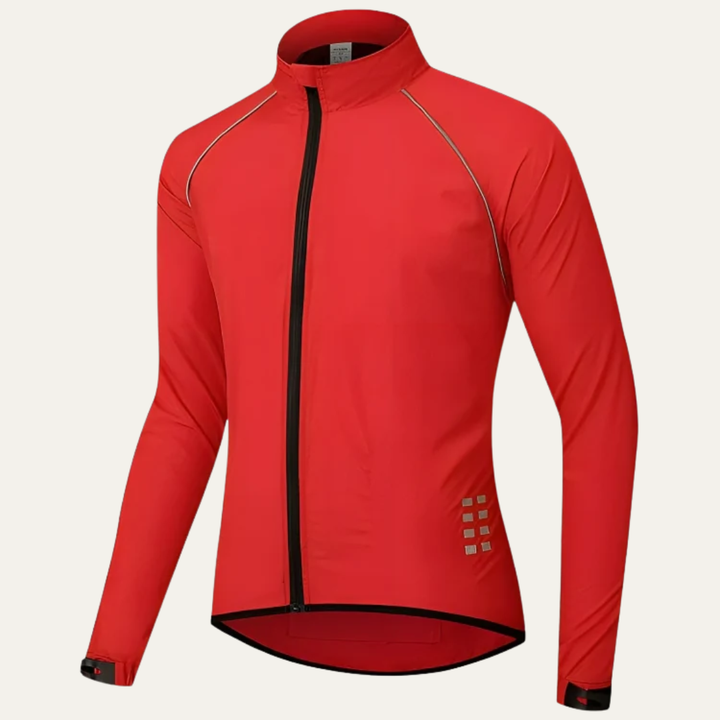 Mens Cycling Jacket Reflective High Collar Full Zip