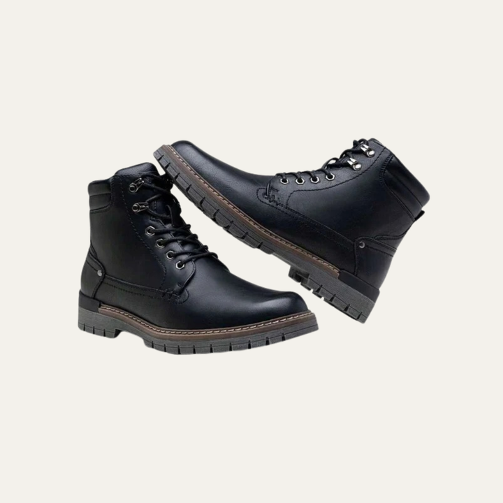 Mens Combat Boots Lace-Up Military Style Lug Sole