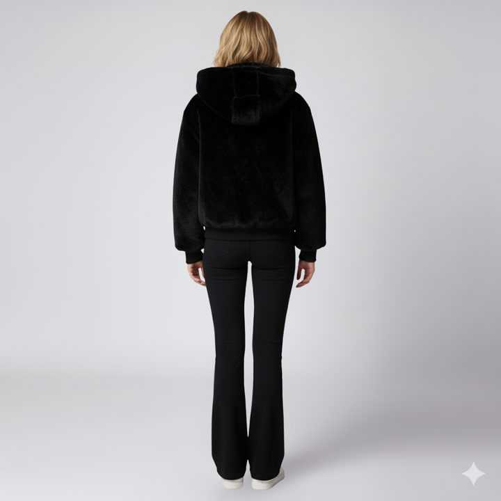 Womens Winter Jacket Reversible Oversized Zip-Up Outerwear