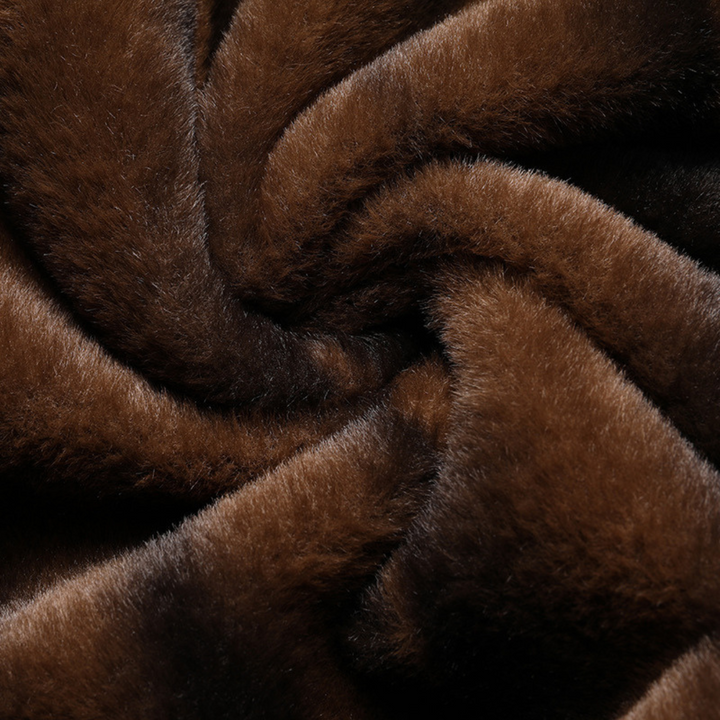 Mens Wool Blend Jacket Fur Lined Warm Outerwear