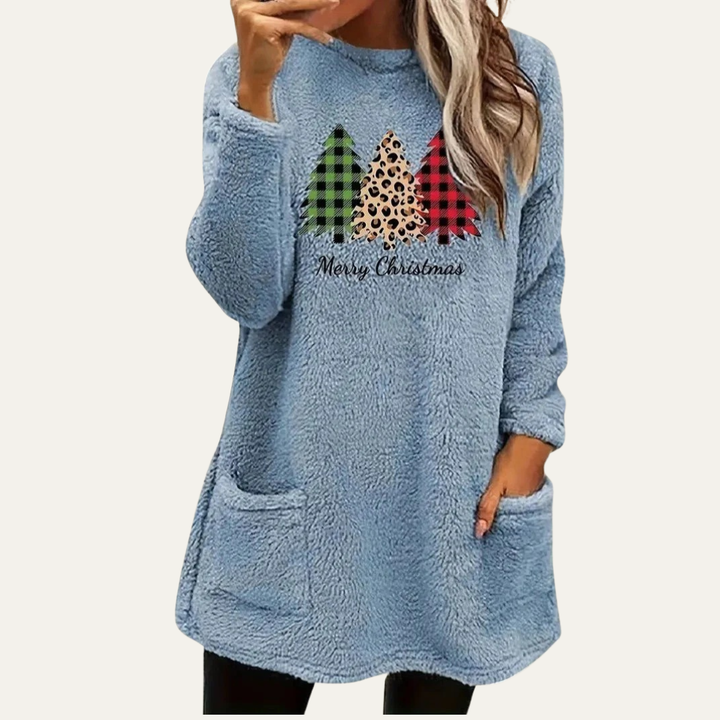 Womens Sherpa Lounge Top Fuzzy Soft Relaxed Fit