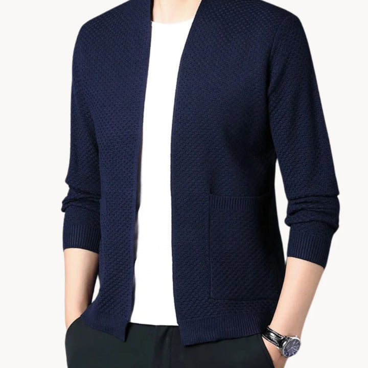 Mens Knit Cardigan Open Front Casual Fit