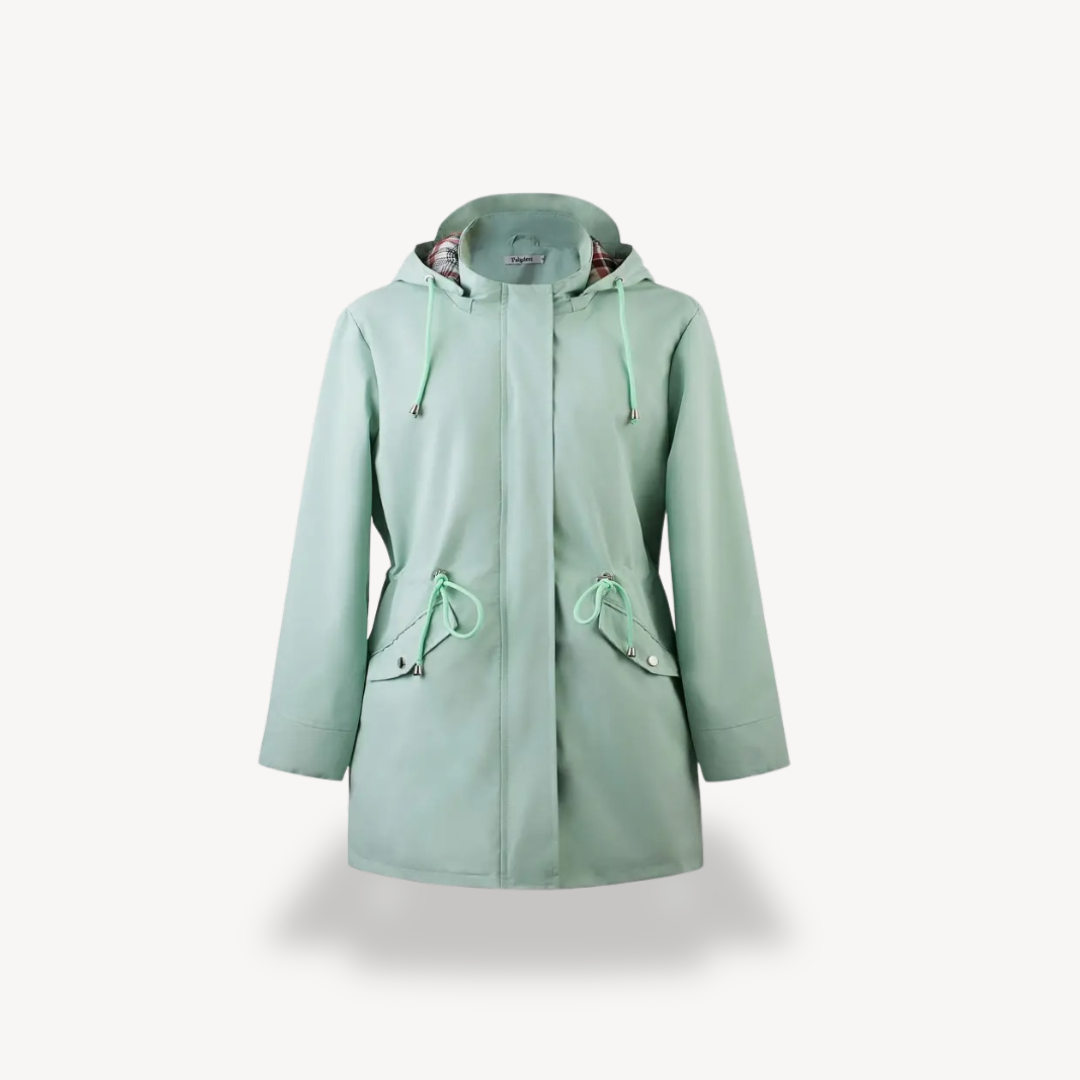 Womens Waterproof Rain Jacket with Hood Relaxed Fit