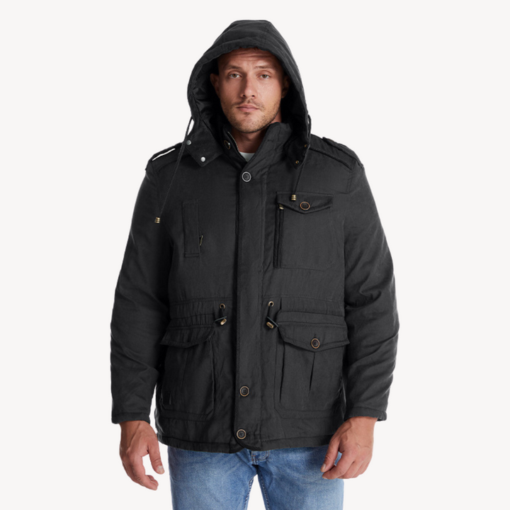 Mens Waterproof Parka Jacket Fur-Lined Warm - BritishMode